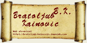 Bratoljub Kainović vizit kartica